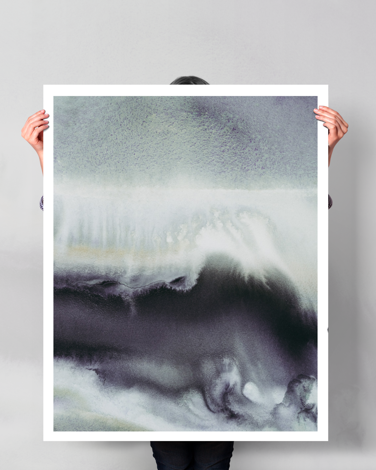 Landscape Wall  Art Prints Loose Abstract Watercolor Paper & Canvas | Milky