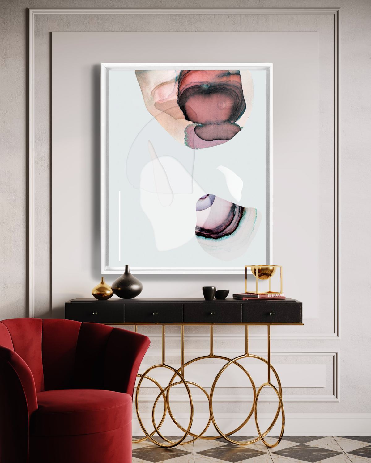 Abstract Wall Art Prints Loose Watercolor Paper & Canvas | Mirak