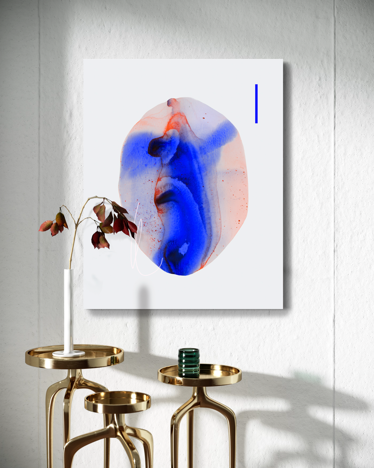 Abstract Wall Art Prints Loose Watercolor Paper & Canvas | Nefreta