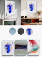 Abstract Wall Art Prints Loose Watercolor Paper & Canvas | Nefreta