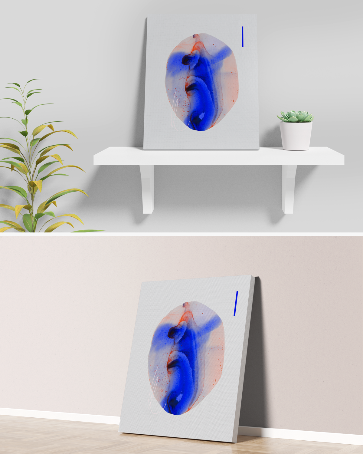 Abstract Wall Art Prints Loose Watercolor Paper & Canvas | Nefreta