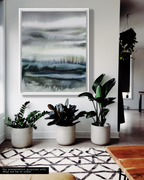 Landscape Wall Art Prints Loose Abstract Watercolor Paper & Canvas | New England Coast