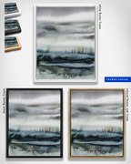 Landscape Wall Art Prints Loose Abstract Watercolor Paper & Canvas | New England Coast