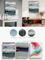 Landscape Wall Art Prints Loose Abstract Watercolor Paper & Canvas | New England Coast