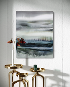 Landscape Wall Art Prints Loose Abstract Watercolor Paper & Canvas | New England Coast