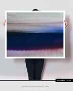 Landscape Wall  Art Prints Loose Abstract Watercolor Paper & Canvas | New England Dawn 2