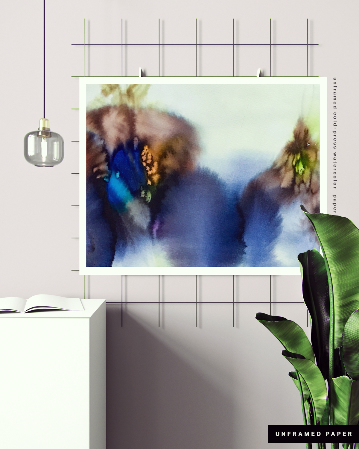 Landscape Wall  Art Prints Loose Abstract Watercolor Paper & Canvas | New England Fall
