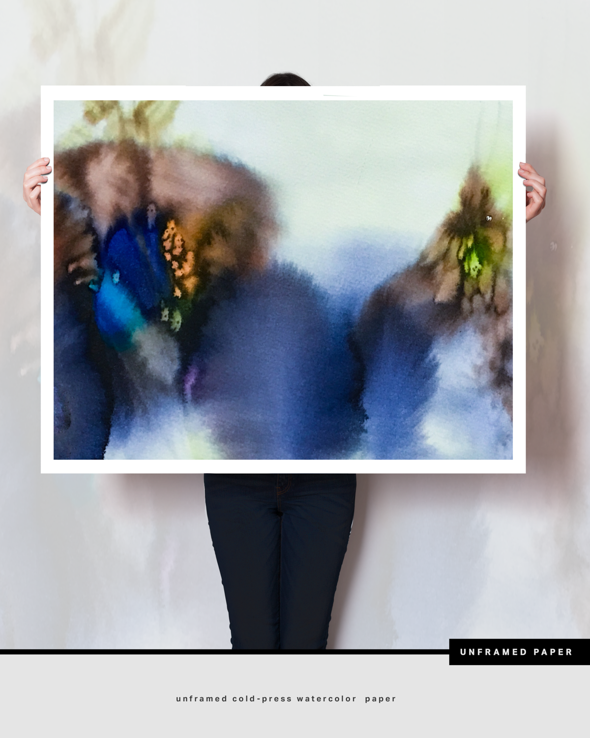 Landscape Wall  Art Prints Loose Abstract Watercolor Paper & Canvas | New England Fall