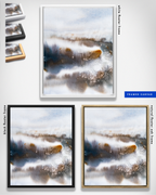 Landscape Wall  Art Prints Loose Abstract Watercolor Paper & Canvas | Marsh 2