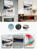 Landscape Wall  Art Prints Loose Abstract Watercolor Paper & Canvas | Marsh 2