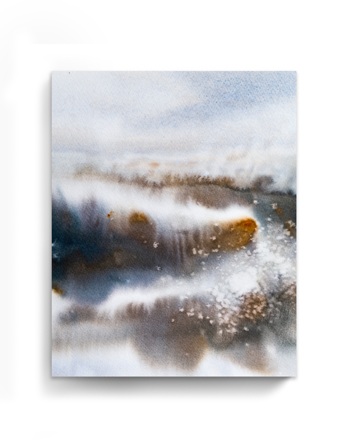 Landscape Wall  Art Prints Loose Abstract Watercolor Paper & Canvas | Marsh 2