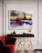 Landscape Wall  Art Prints Loose Abstract Watercolor Paper & Canvas | New England Portsmouth Bridge