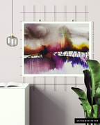 Landscape Wall  Art Prints Loose Abstract Watercolor Paper & Canvas | New England Portsmouth Bridge