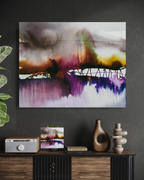 Landscape Wall  Art Prints Loose Abstract Watercolor Paper & Canvas | New England Portsmouth Bridge