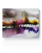 Landscape Wall  Art Prints Loose Abstract Watercolor Paper & Canvas | New England Portsmouth Bridge