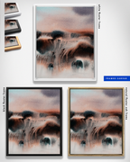 Landscape Wall Art Prints Loose Abstract Watercolor Paper & Canvas | New England Red Fields