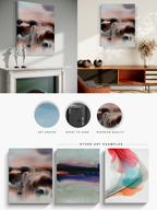 Landscape Wall Art Prints Loose Abstract Watercolor Paper & Canvas | New England Red Fields