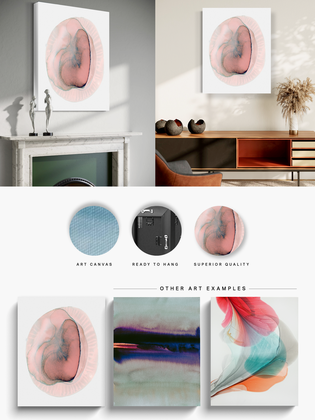 Abstract Wall Art Prints Loose Watercolor Paper & Canvas | Orelis