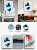 Abstract Wall Art Prints Loose Watercolor Paper & Canvas | Ostir