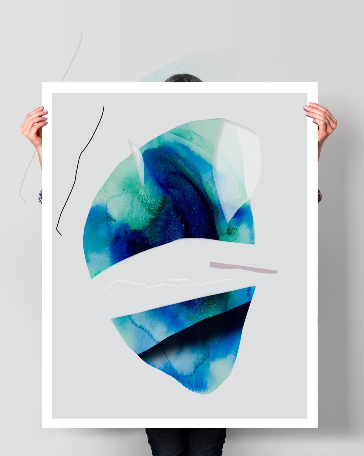 Abstract Wall Art Prints Loose Watercolor Paper & Canvas | Ostir