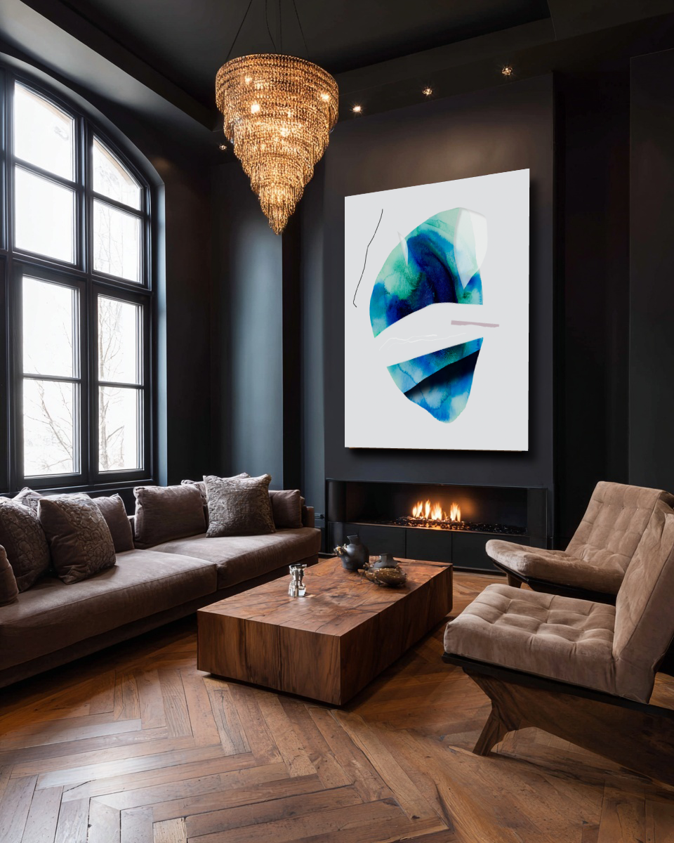 Abstract Wall Art Prints Loose Watercolor Paper & Canvas | Ostir