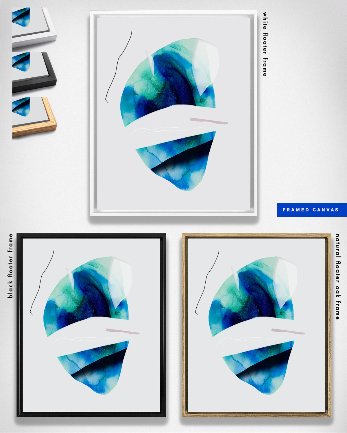 Abstract Wall Art Prints Loose Watercolor Paper & Canvas | Ostir