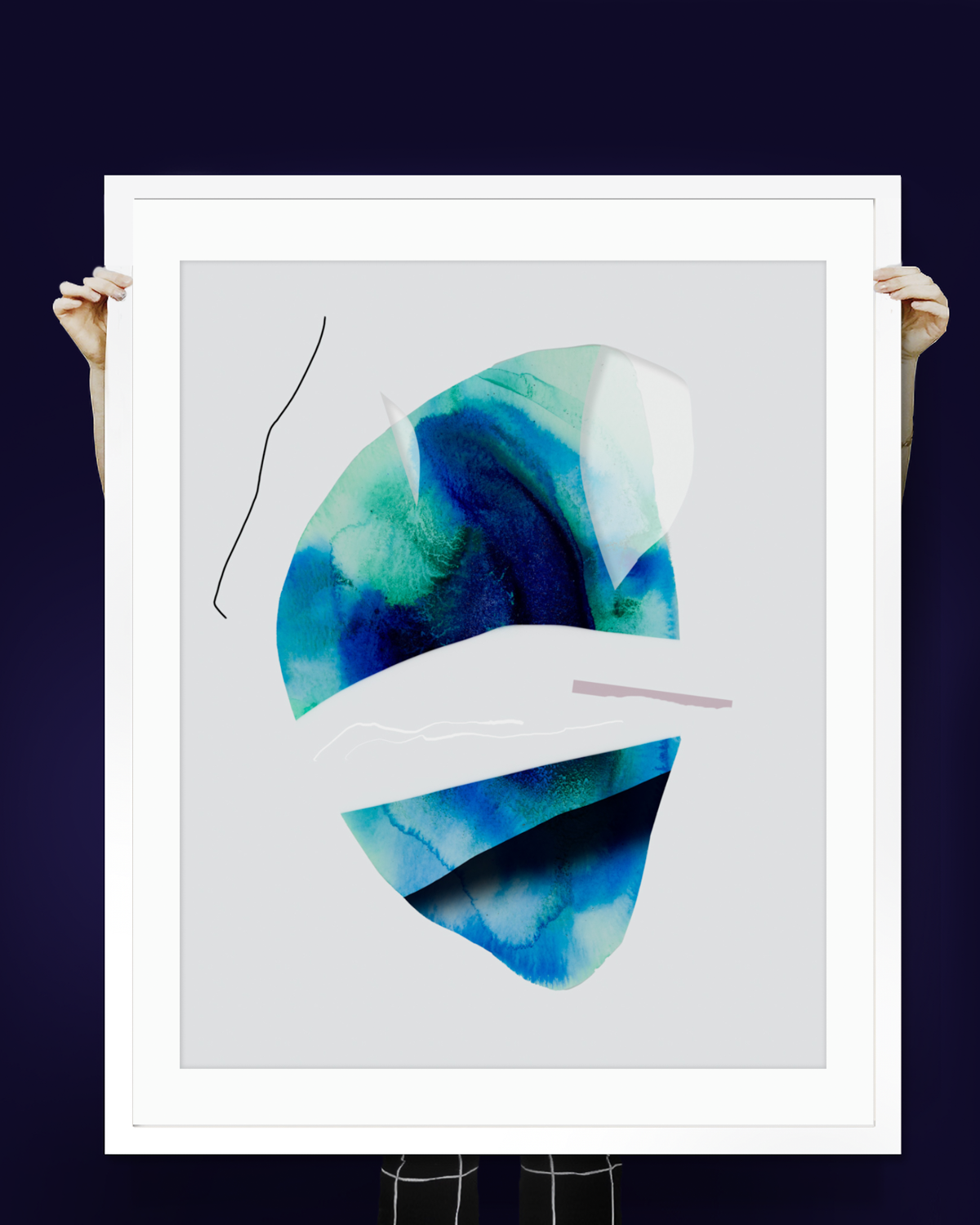 Abstract Wall Art Prints Loose Watercolor Paper & Canvas | Ostir