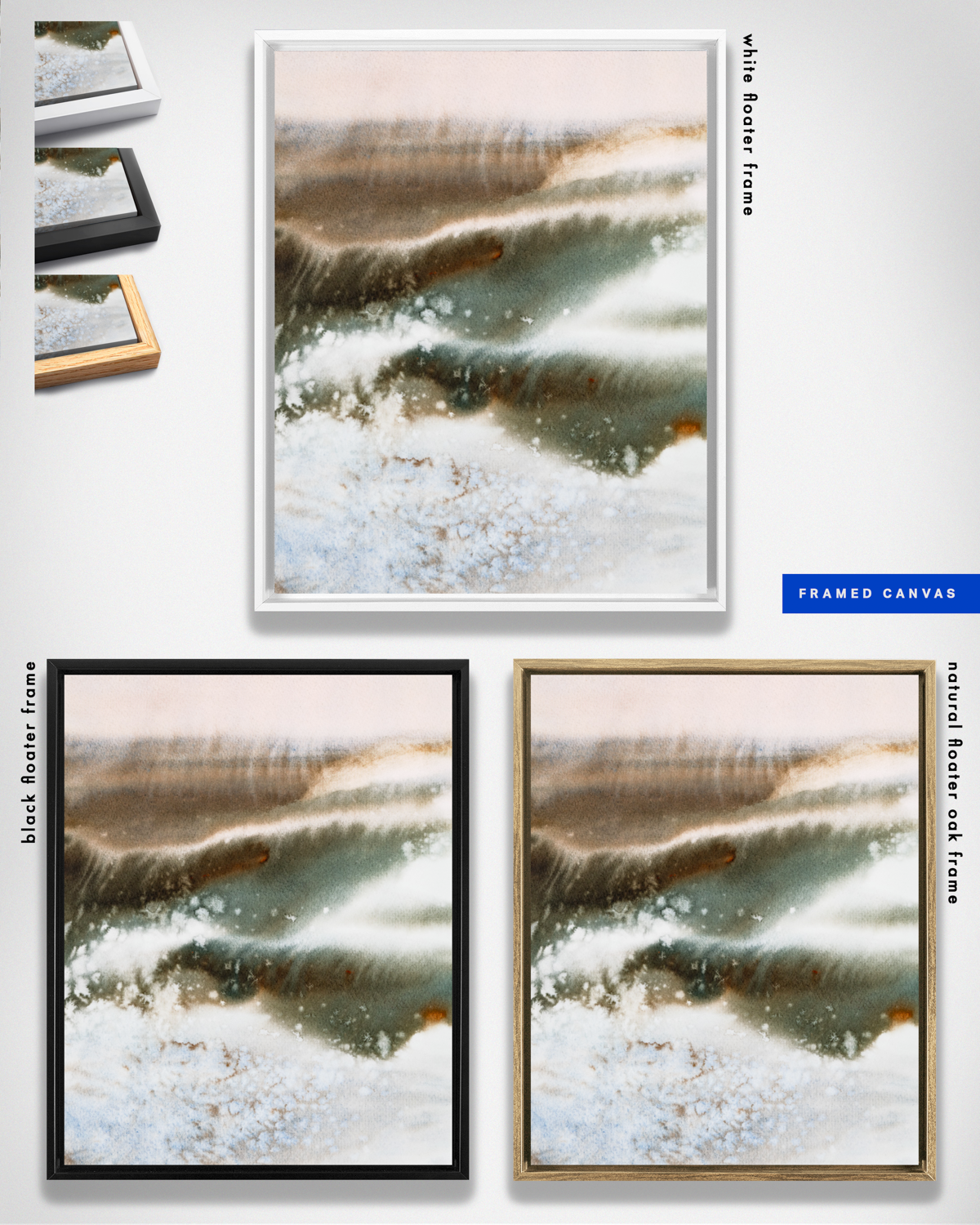 Landscape Wall  Wal Art Prints Loose Abstract Watercolor Paper & Canvas | Pole