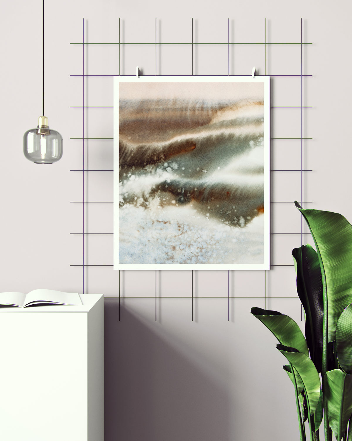 Landscape Wall  Wal Art Prints Loose Abstract Watercolor Paper & Canvas | Pole