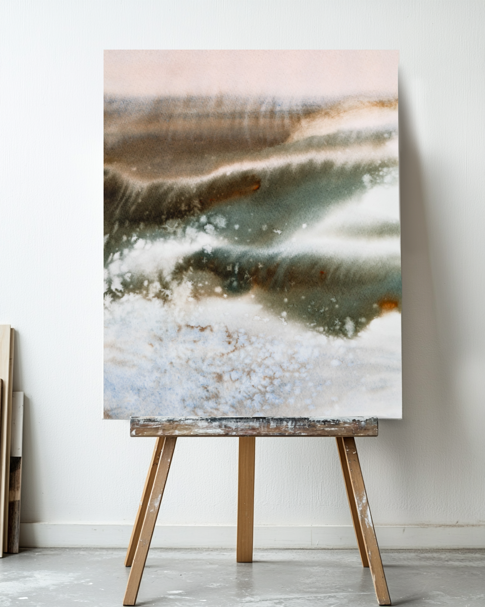 Landscape Wall  Wal Art Prints Loose Abstract Watercolor Paper & Canvas | Pole