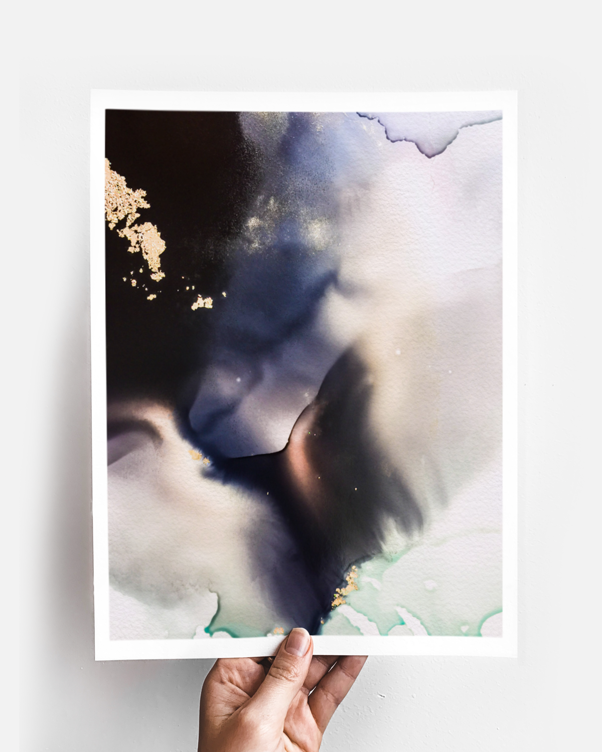 Abstract Wall Art Prints Loose Watercolor Paper & Canvas | Storm