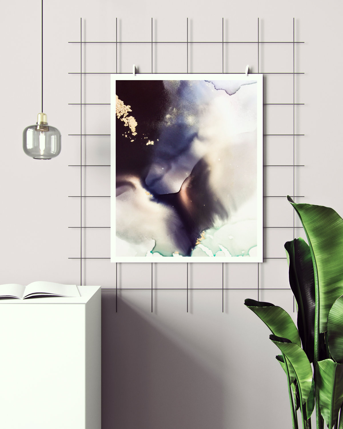 Abstract Wall Art Prints Loose Watercolor Paper & Canvas | Storm