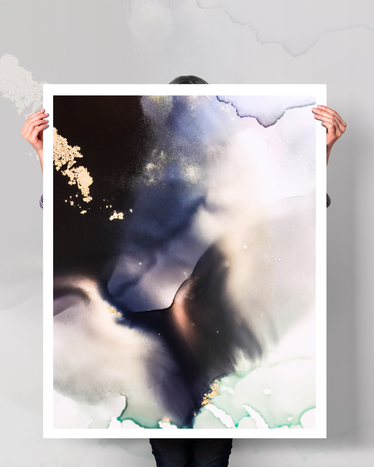 Abstract Wall Art Prints Loose Watercolor Paper & Canvas | Storm