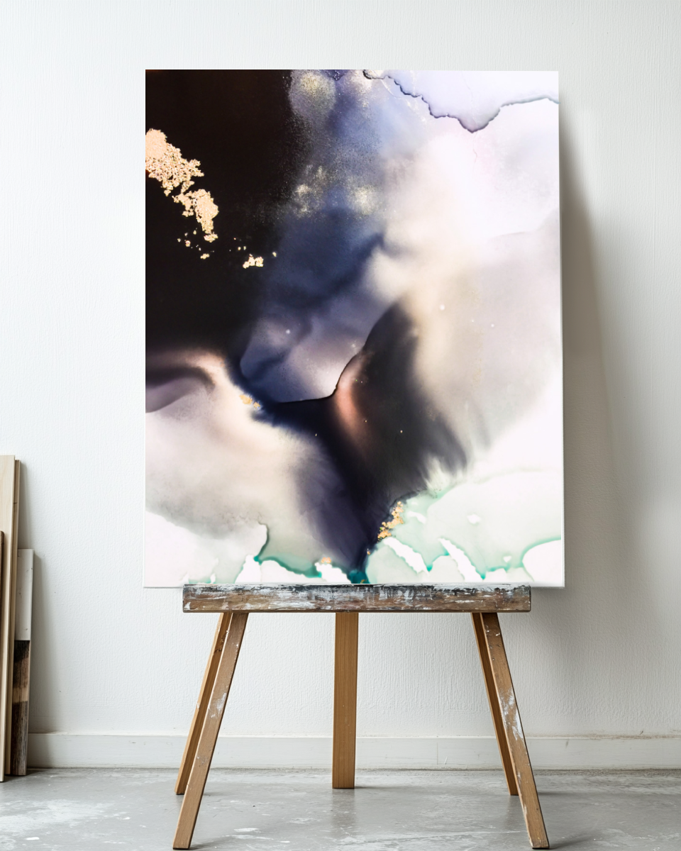 Abstract Wall Art Prints Loose Watercolor Paper & Canvas | Storm