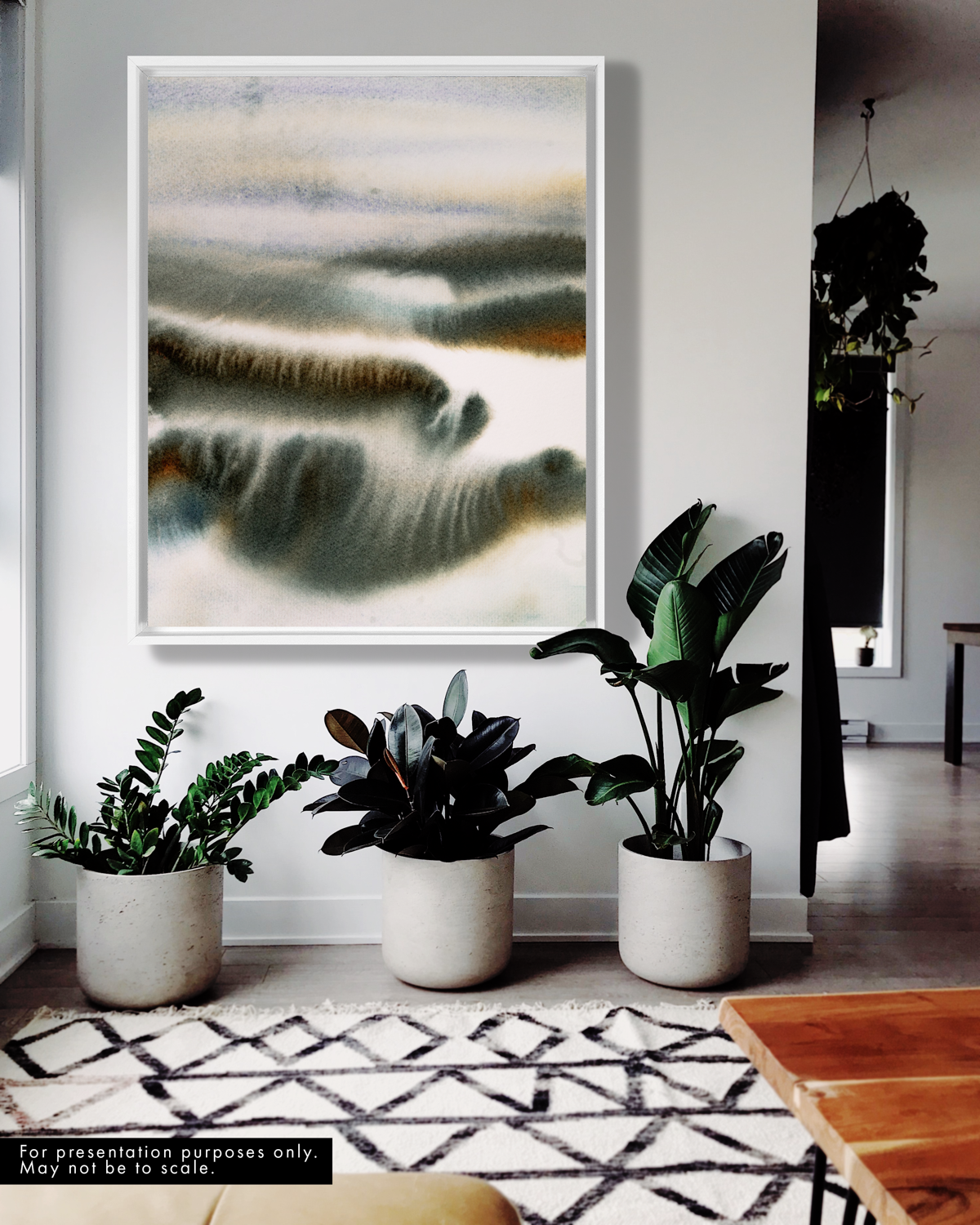 Landscape Wall Art Prints Loose Abstract Watercolor Paper & Canvas | Sunny