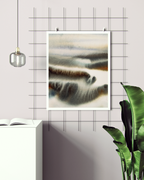 Landscape Wall Art Prints Loose Abstract Watercolor Paper & Canvas | Sunny