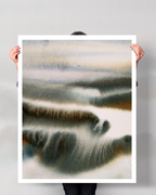 Landscape Wall Art Prints Loose Abstract Watercolor Paper & Canvas | Sunny