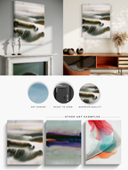 Landscape Wall Art Prints Loose Abstract Watercolor Paper & Canvas | Sunny