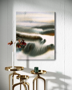 Landscape Wall Art Prints Loose Abstract Watercolor Paper & Canvas | Sunny