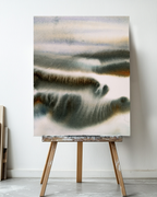 Landscape Wall Art Prints Loose Abstract Watercolor Paper & Canvas | Sunny