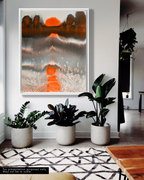 Landscape Wall  Wal Art Prints Loose Abstract Watercolor Paper & Canvas | Sunset 2