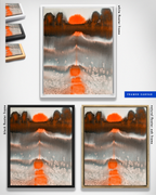 Landscape Wall  Wal Art Prints Loose Abstract Watercolor Paper & Canvas | Sunset 2