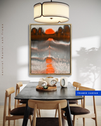 Landscape Wall  Wal Art Prints Loose Abstract Watercolor Paper & Canvas | Sunset 2