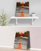 Landscape Wall  Wal Art Prints Loose Abstract Watercolor Paper & Canvas | Sunset 2