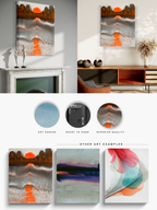 Landscape Wall  Wal Art Prints Loose Abstract Watercolor Paper & Canvas | Sunset 2