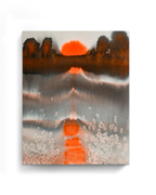 Landscape Wall  Wal Art Prints Loose Abstract Watercolor Paper & Canvas | Sunset 2