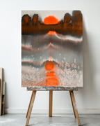 Landscape Wall  Wal Art Prints Loose Abstract Watercolor Paper & Canvas | Sunset 2