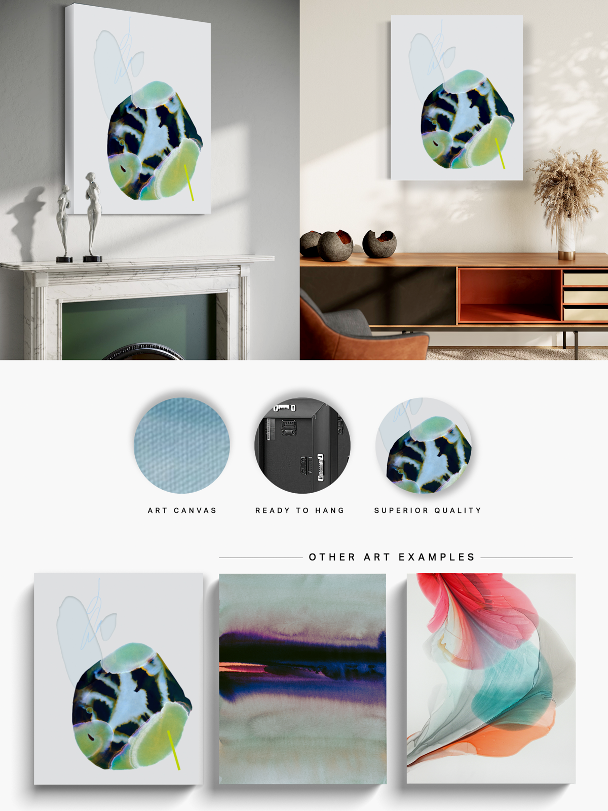 Abstract Wall Art Prints Loose Watercolor Paper & Canvas | Svet
