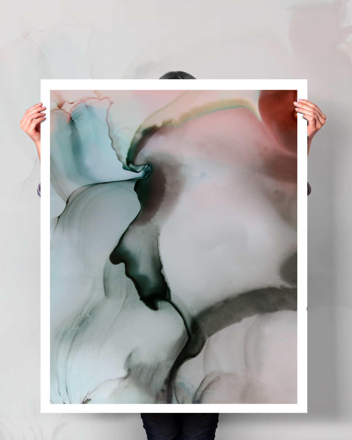 Abstract Wall Art Prints Loose Watercolor Paper & Canvas | Uplands 1