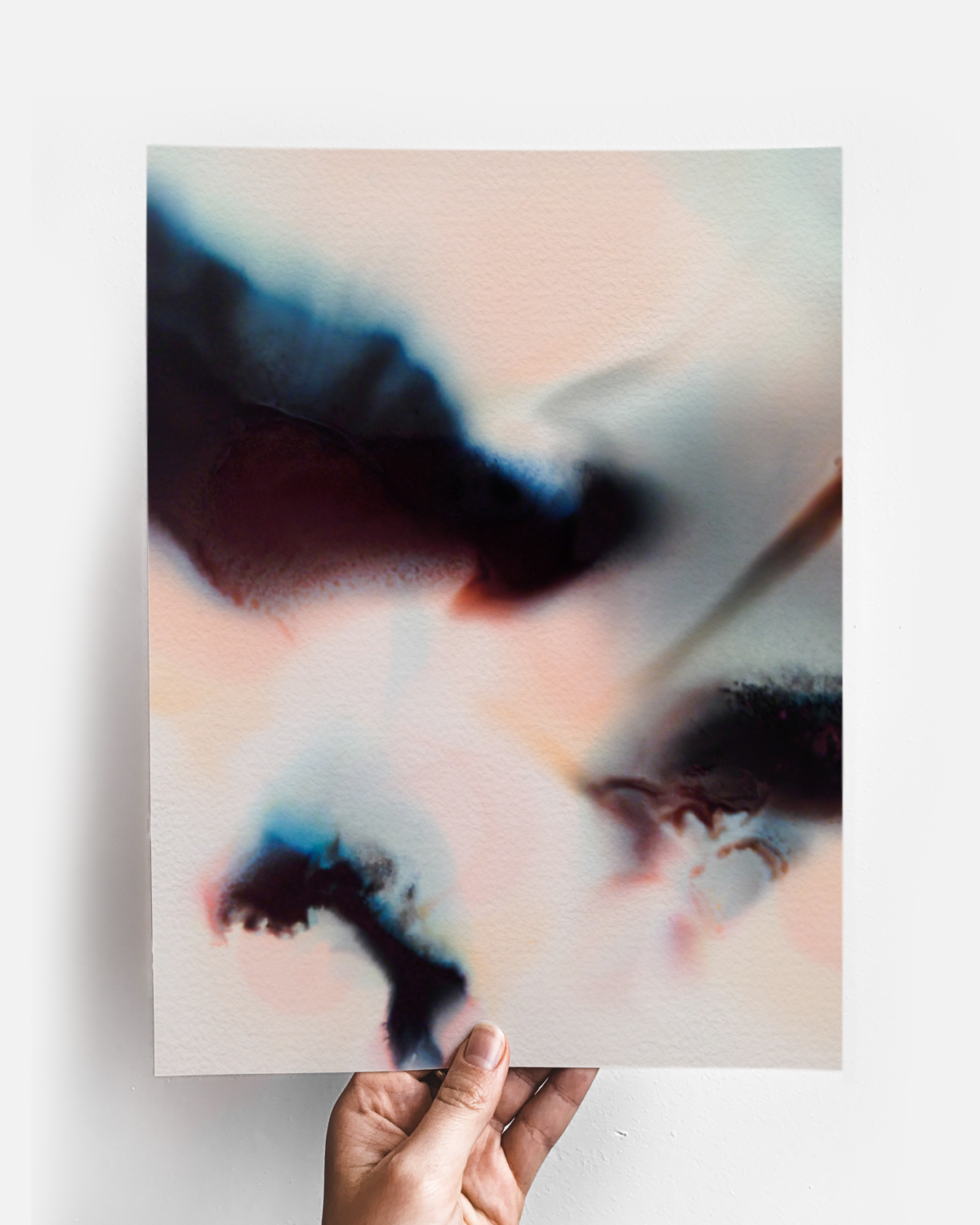 Abstract Wall Art Prints Loose Watercolor Paper & Canvas | Uplands 2